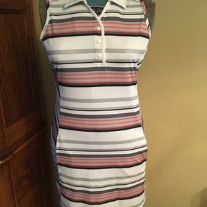 Striped, Izod golf dress.